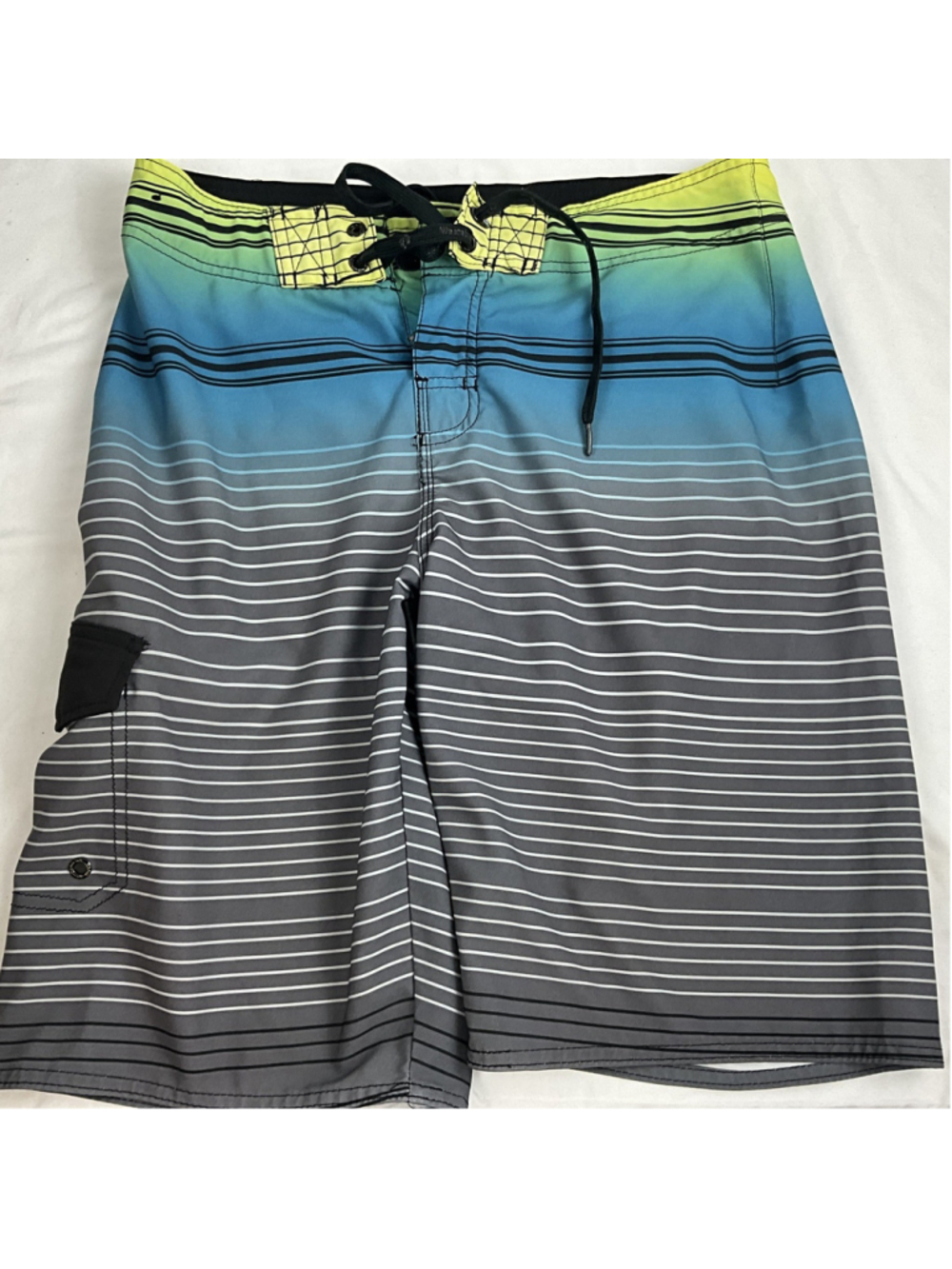 Hang Ten Mens Swim Trunks Board Shorts Multicolor Tie Front Size 30